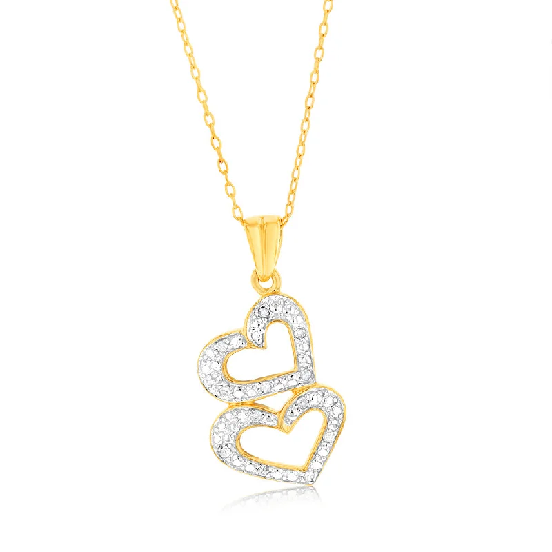 genuine amber pendant necklace 1/10 Carat Diamond Heart Pendant in Gold Plated Silver genuine amber pendant necklace 1/10 Carat Diamond Heart Pendant in Gold Plated Silver