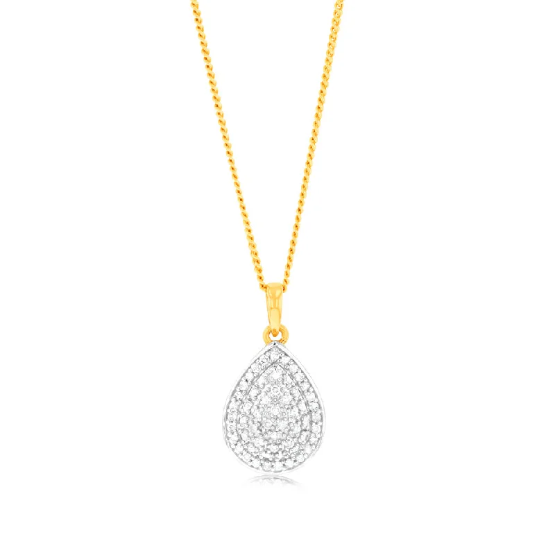 luxury emerald ring platinum 1/4Carat Pear Shaped Diamond Pendant in 9ct Yellow Gold luxury emerald ring platinum 1/4Carat Pear Shaped Diamond Pendant in 9ct Yellow Gold