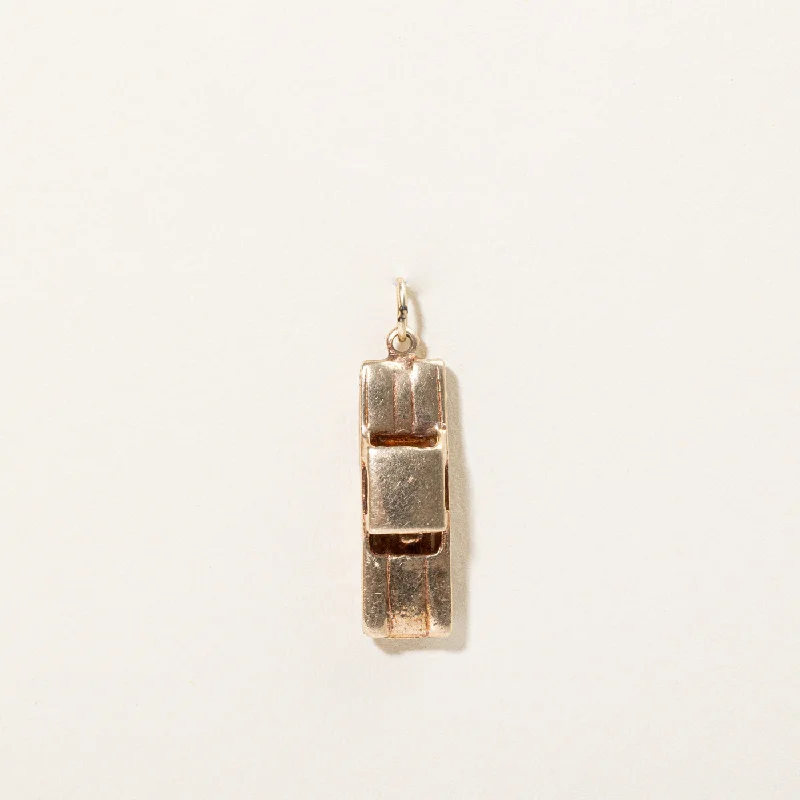 minimal diamond bar necklace 10k Yellow Gold Car Charm
