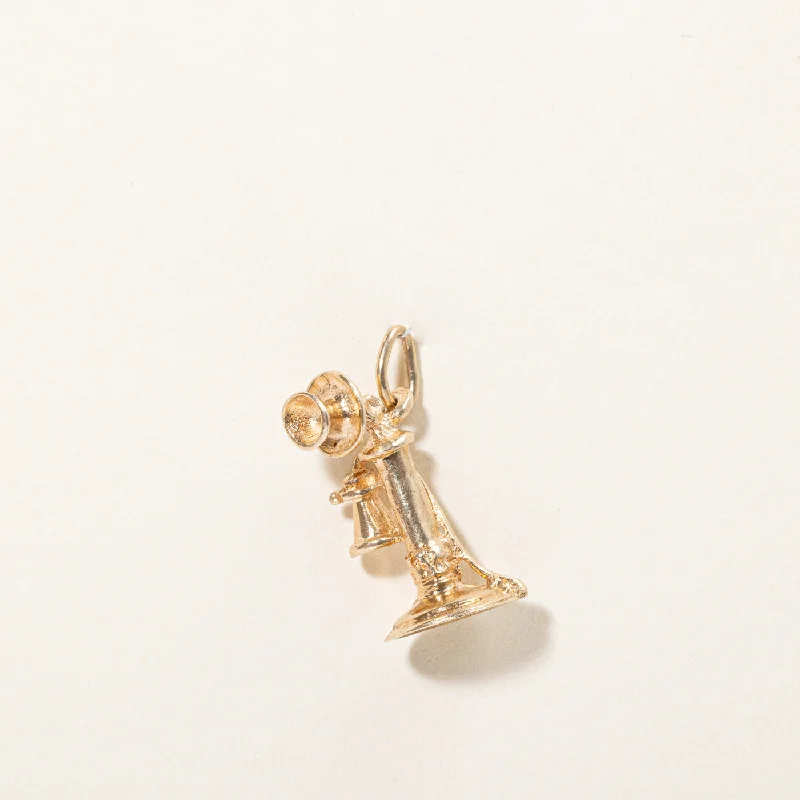 celestial sun and moon earrings 10k Yellow Gold Old Rotary Phone Charm