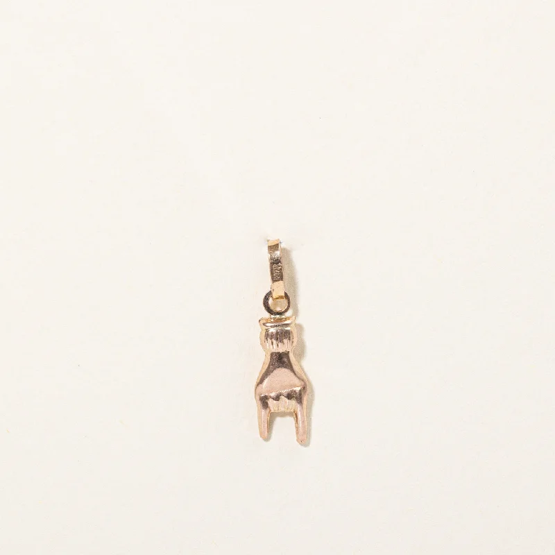 dainty heart charm necklace 13k Rose Gold Rock On Charm