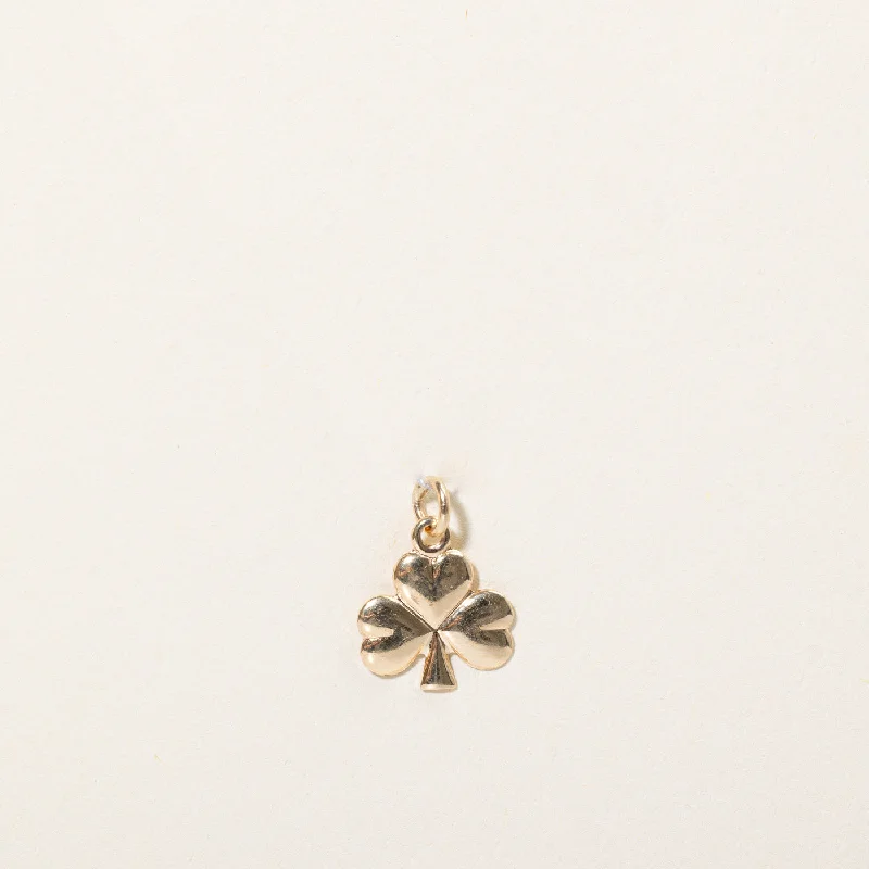 hand-stamped coordinates bracelet Irish 14k Yellow Gold Clover Leaf Charm