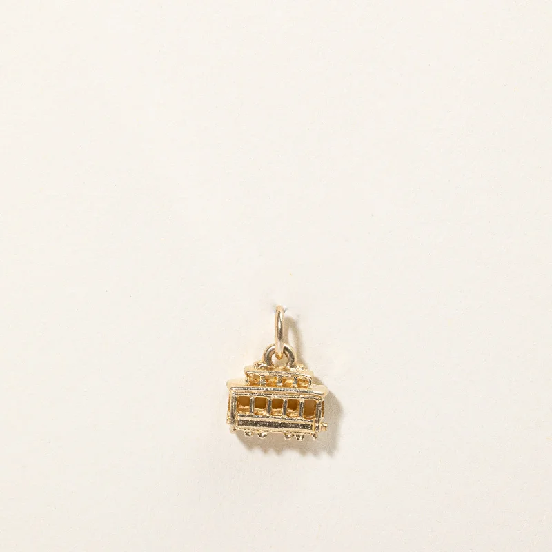 ethical lab-grown diamond ring 14k Yellow Gold Street Car Charm