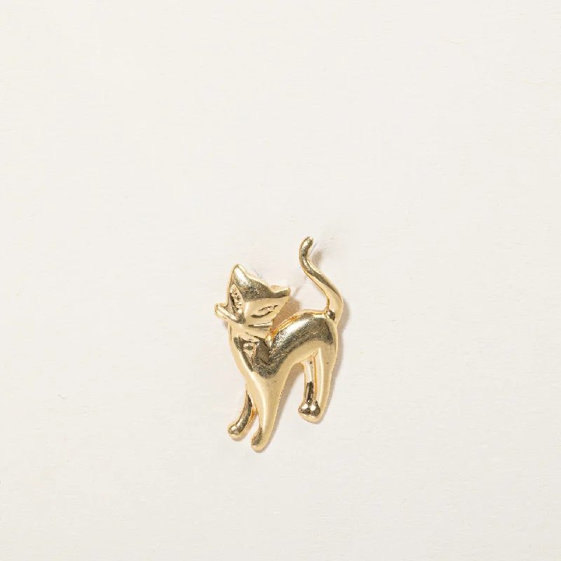 opal gemstone halo ring 18k Yellow Gold Cat Pendant