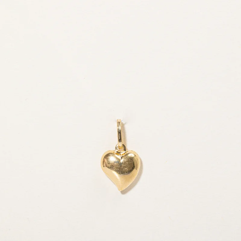 vintage platinum wedding band 18k Yellow Gold Heart Charm