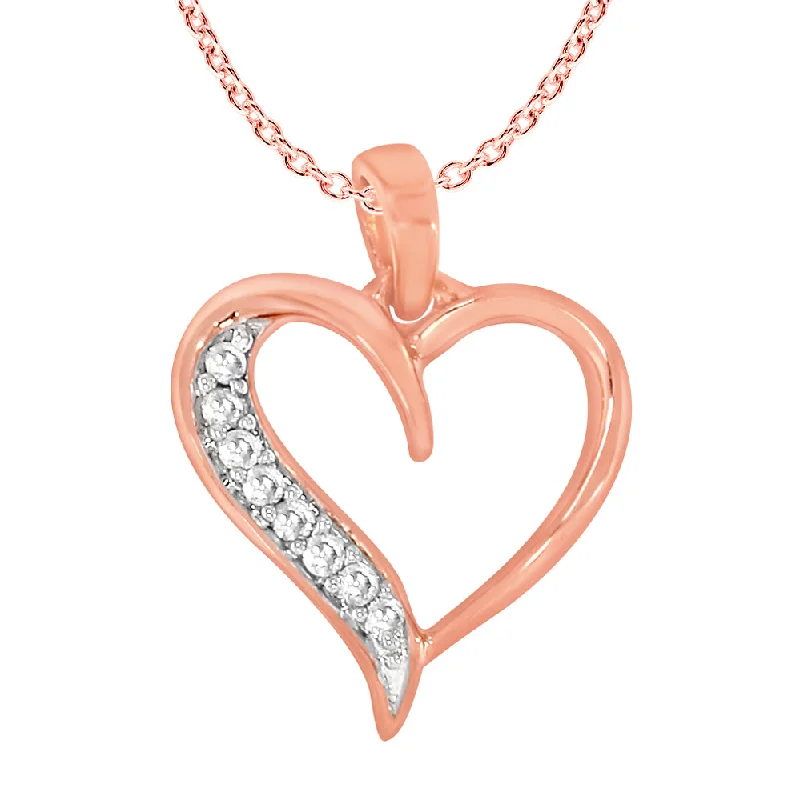 celestial star cluster earrings 9ct Rose Gold Diamond Pendant With 45cm Chain