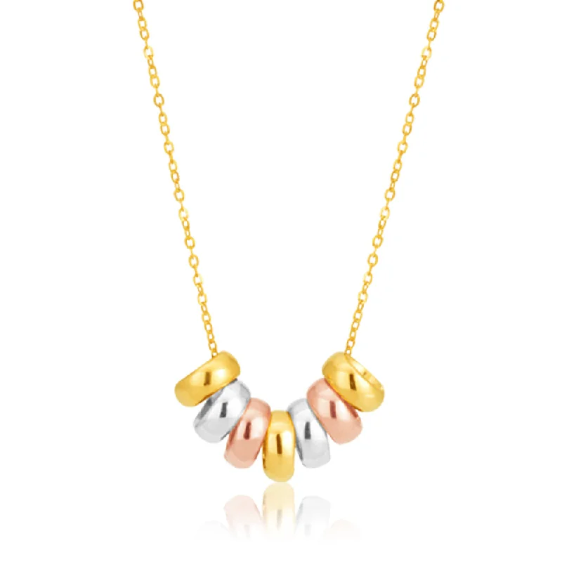 emerald-cut ruby eternity ring 9ct Three Tone Gold 7 Rings of Luck Pendant with a 45cm cable Chain emerald-cut ruby eternity ring 9ct Three Tone Gold 7 Rings of Luck Pendant with a 45cm cable Chain