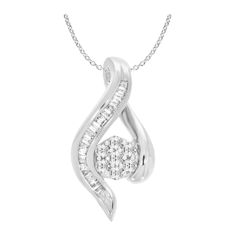 vintage diamond brooch 9ct White Gold Dazzling 1/4 Carat Diamond Pendant With Chain vintage diamond brooch 9ct White Gold Dazzling 1/4 Carat Diamond Pendant With Chain