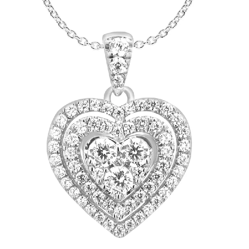 silver infinity symbol bracelet 9ct White Gold Divine 1 Carat Diamond Heart Pendant on 45cm Gold Chain