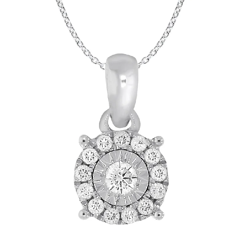 opal cluster ring unique 9ct White Gold Enticing Diamond Pendant