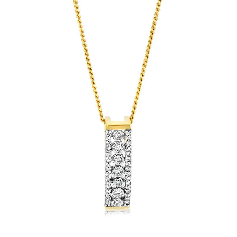adjustable silver cuff bracelet 9ct Yellow Gold 0.15 Carat Diamond Pendant with 39 Brilliant Diamond on Bezel Setting adjustable silver cuff bracelet 9ct Yellow Gold 0.15 Carat Diamond Pendant with 39 Brilliant Diamond on Bezel Setting