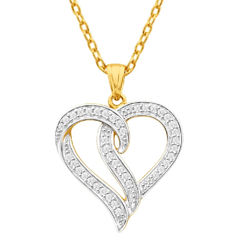 classic tennis bracelet white gold 9ct Yellow Gold 1/4 Carat Diamond Heart Pendant classic tennis bracelet white gold 9ct Yellow Gold 1/4 Carat Diamond Heart Pendant