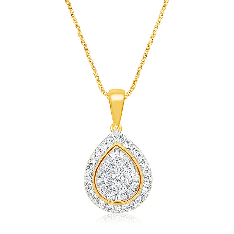pearl and silver bracelet 9ct Yellow Gold 1 Carat Diamond Pear Shape Pendant with 62 Diamonds on 9ct 45cm Chain