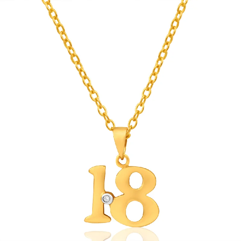 minimalist sapphire drop necklace 9ct Yellow Gold "18" Pendant Set with 1 Brilliant Diamond minimalist sapphire drop necklace 9ct Yellow Gold "18" Pendant Set with 1 Brilliant Diamond