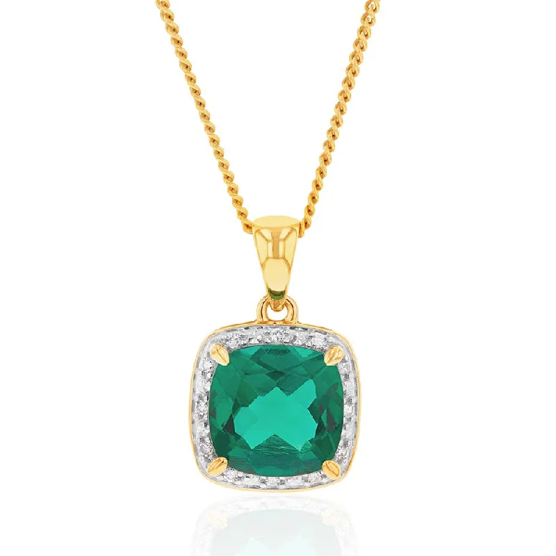gothic bat ring sterling silver 9ct Yellow Gold 8mm Created Emerald and Diamond Cushion Cut Pendant gothic bat ring sterling silver 9ct Yellow Gold 8mm Created Emerald and Diamond Cushion Cut Pendant