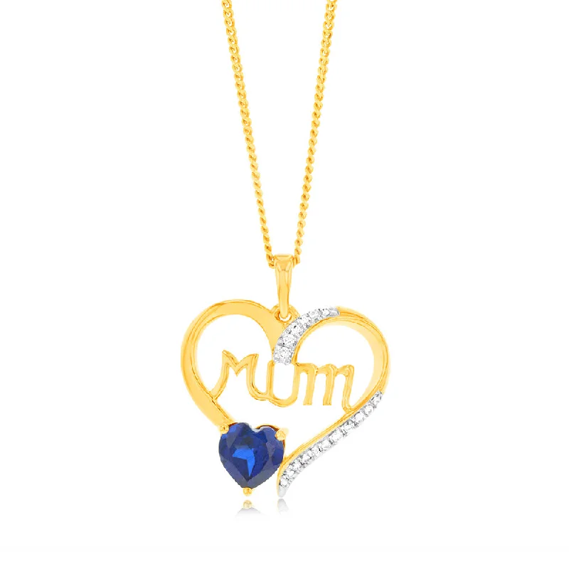 elegant pearl necklace with diamonds 9ct Yellow Gold Created Heart Sapphire And Diamond Mum Heart Pendant elegant pearl necklace with diamonds 9ct Yellow Gold Created Heart Sapphire And Diamond Mum Heart Pendant