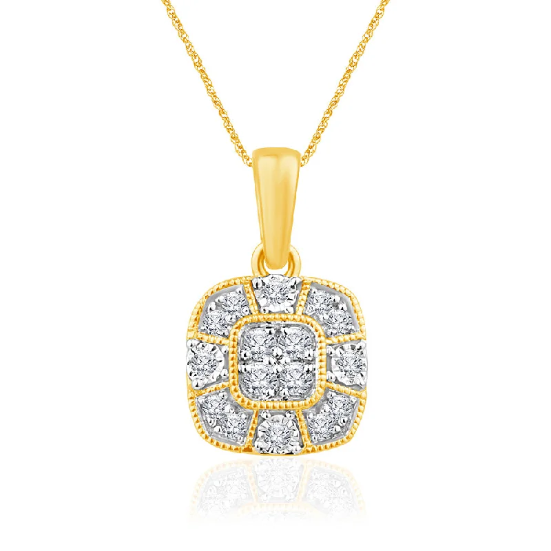 black diamond stud earrings 9ct Yellow Gold Cushion Shape Cluster Diamond Pendant on 45cm Chain black diamond stud earrings 9ct Yellow Gold Cushion Shape Cluster Diamond Pendant on 45cm Chain