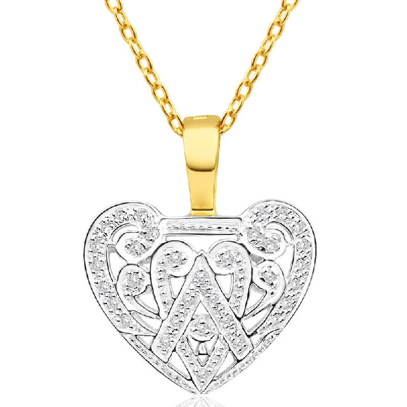 celestial constellation necklace silver 9ct Yellow Gold Delightful Diamond Pendant