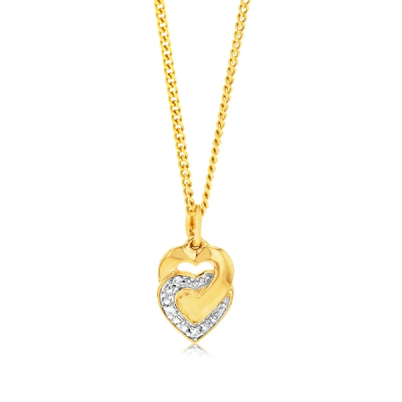 unique promise ring for girlfriend 9ct Yellow Gold Diamond Heart Pendant with 3 Brilliant Diamonds unique promise ring for girlfriend 9ct Yellow Gold Diamond Heart Pendant with 3 Brilliant Diamonds