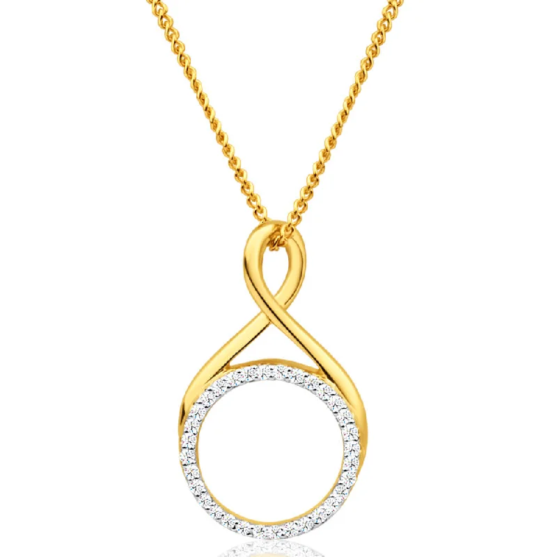 minimalist cuff bracelet adjustable 9ct Yellow Gold Diamond Pendant
