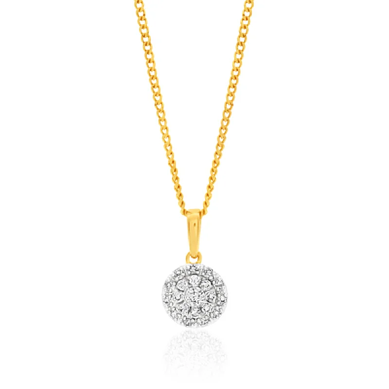 personalized photo locket necklace 9ct Yellow Gold Diamond Pendant Set with 1/5 Carat of 20 Brilliant Diamonds personalized photo locket necklace 9ct Yellow Gold Diamond Pendant Set with 1/5 Carat of 20 Brilliant Diamonds