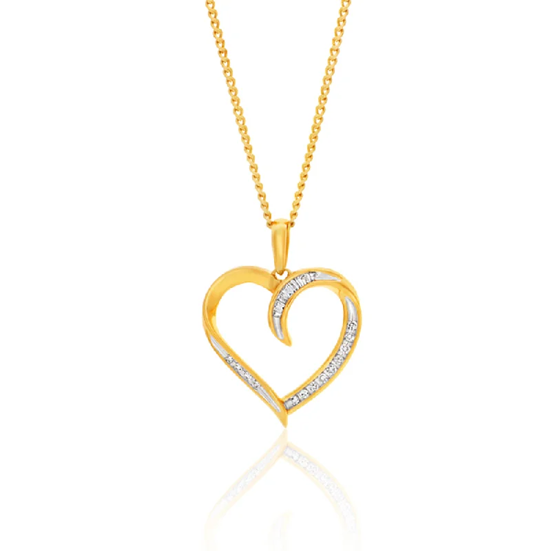 tiny gold huggie hoops 9ct Yellow Gold Diamond Pendant Set with 21 Brilliant Diamonds