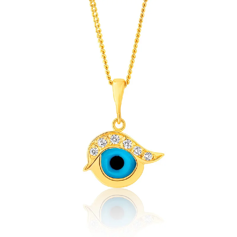 vintage diamond brooch pin 9ct Yellow Gold Evil Eye Cubic Zirconia and Blue Enamel Pendant vintage diamond brooch pin 9ct Yellow Gold Evil Eye Cubic Zirconia and Blue Enamel Pendant