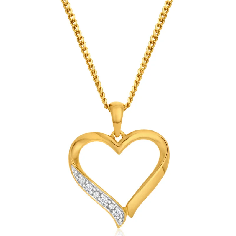 emerald-cut engagement ring halo 9ct Yellow Gold Luxurious Diamond Pendant
