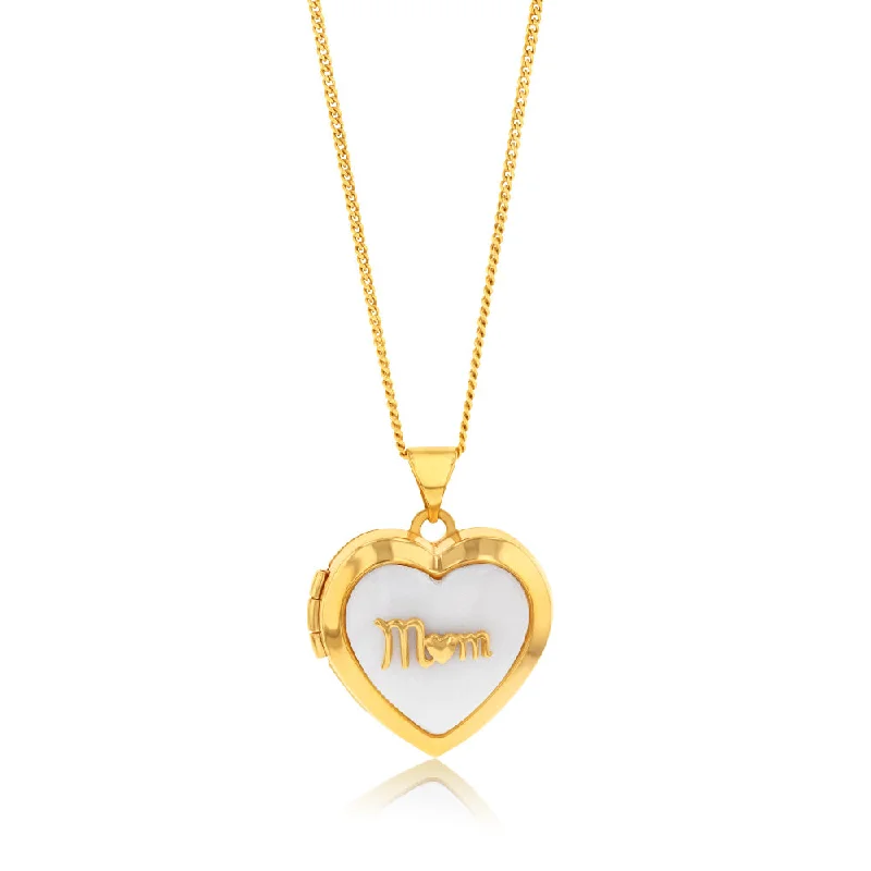 unique gemstone cocktail ring 9ct Yellow Gold White Agate Mum Locket