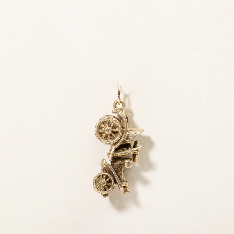 diamond halo engagement ring 1964 London 9k Yellow Gold Car Charm