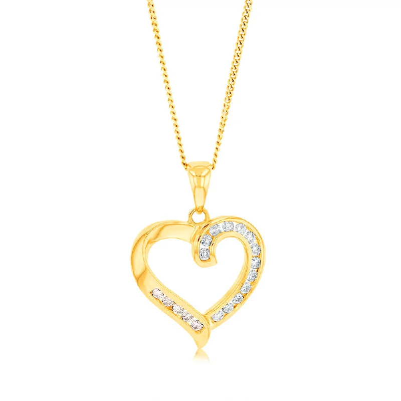 birthstone charm bracelet for mom Australian Diamond 9ct Yellow Gold 1/4 Carat Diamond Heart Pendant birthstone charm bracelet for mom Australian Diamond 9ct Yellow Gold 1/4 Carat Diamond Heart Pendant