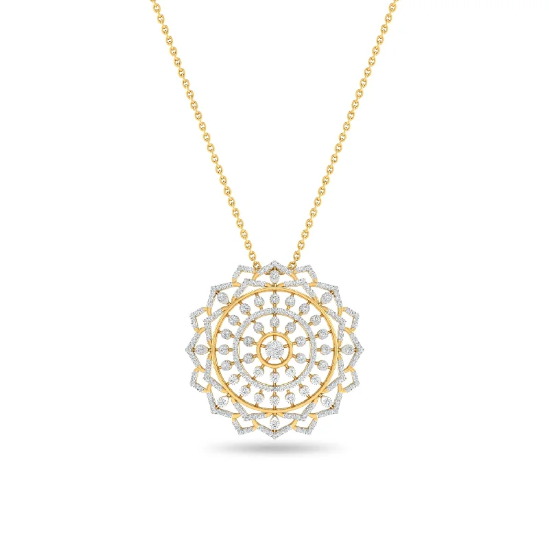 vintage locket necklace gold Ayame Pendant