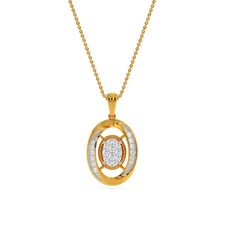 sparkling diamond drop earrings Composite Solitaire Twist Pendant