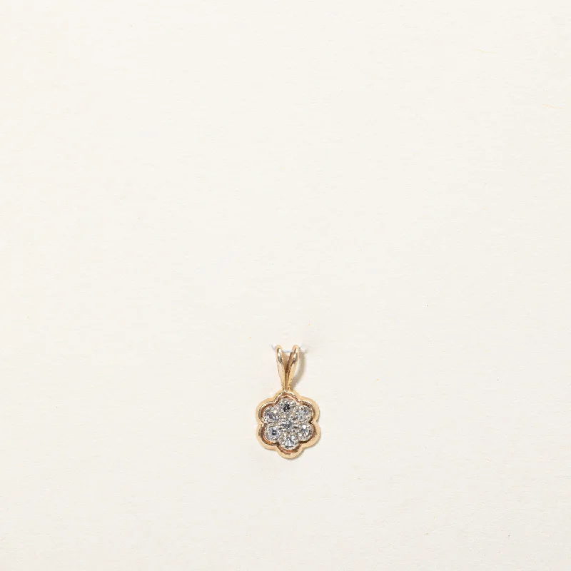 men’s silver wedding band Diamond Cluster Charm | 0.07ctw |