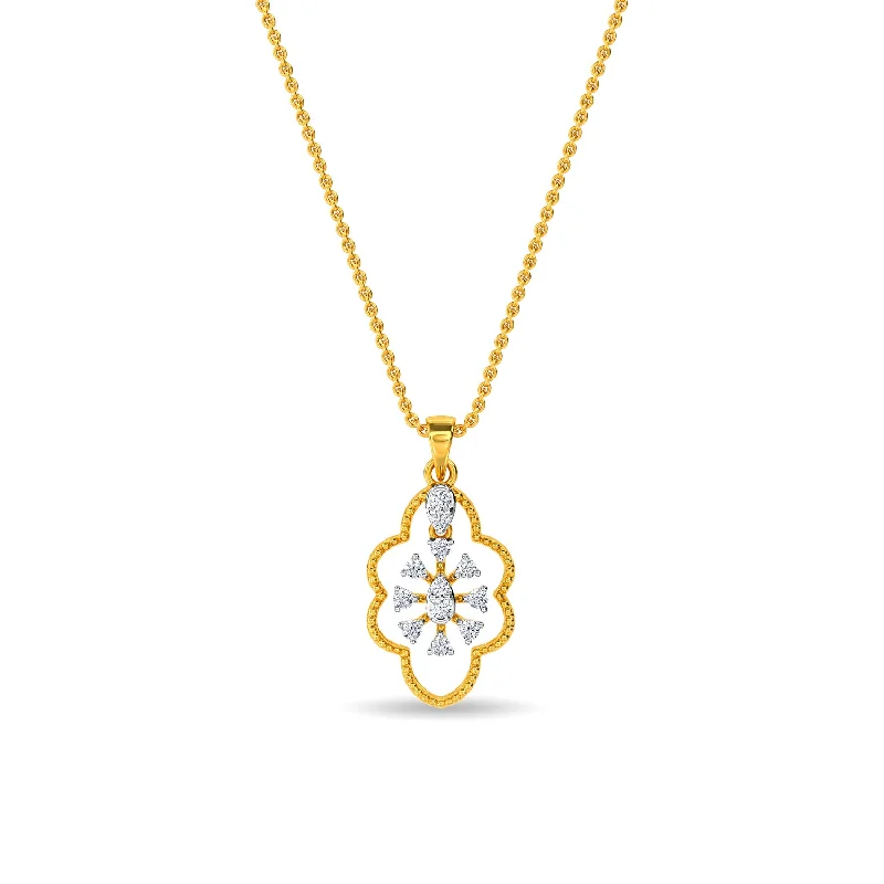 delicate floral wedding band Eesa Pendant