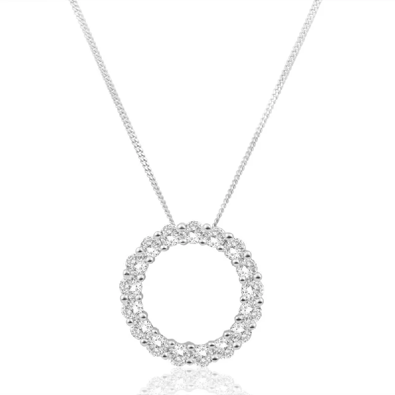 unique wooden bead necklace Flawless Cut 9ct White Gold Diamond Circle Of Life Pendant With Chain (TW=1/2 Carat) unique wooden bead necklace Flawless Cut 9ct White Gold Diamond Circle Of Life Pendant With Chain (TW=1/2 Carat)