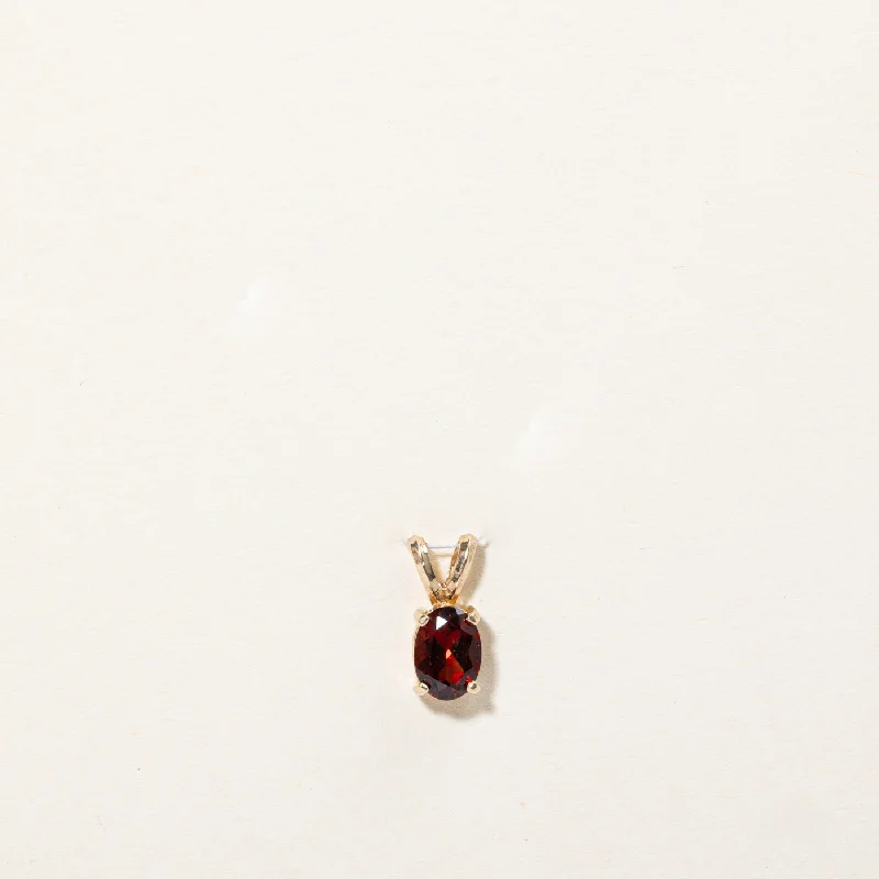 simple crystal earrings Garnet Pendant | 0.95ct |