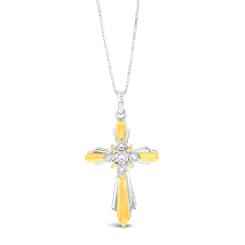 rose gold cubic zirconia earrings Gold Plated Sterling Silver Cross Diamond Pendant with 5 Round Diamonds on 46cm Chain rose gold cubic zirconia earrings Gold Plated Sterling Silver Cross Diamond Pendant with 5 Round Diamonds on 46cm Chain