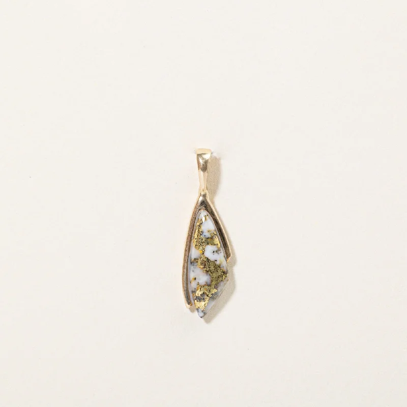 adjustable minimalist wave bracelet Gold Veined Quartz Pendant | 1.75ct |