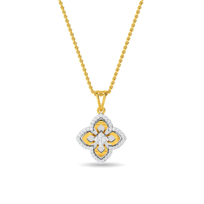hammered gold disc necklace Jenna Pendant