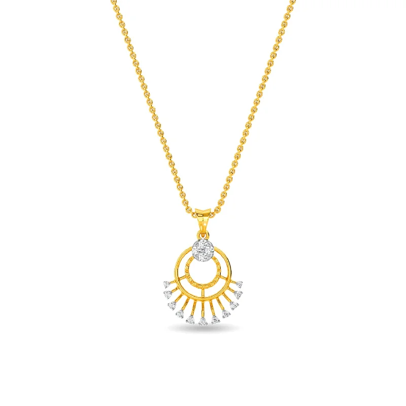 gold heart-shaped pendant necklace Keon Pendant