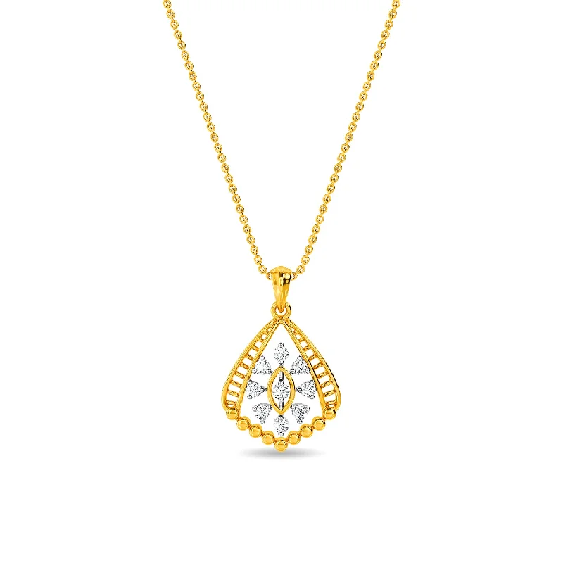 minimalist chain anklet gold Kerenza Pendant