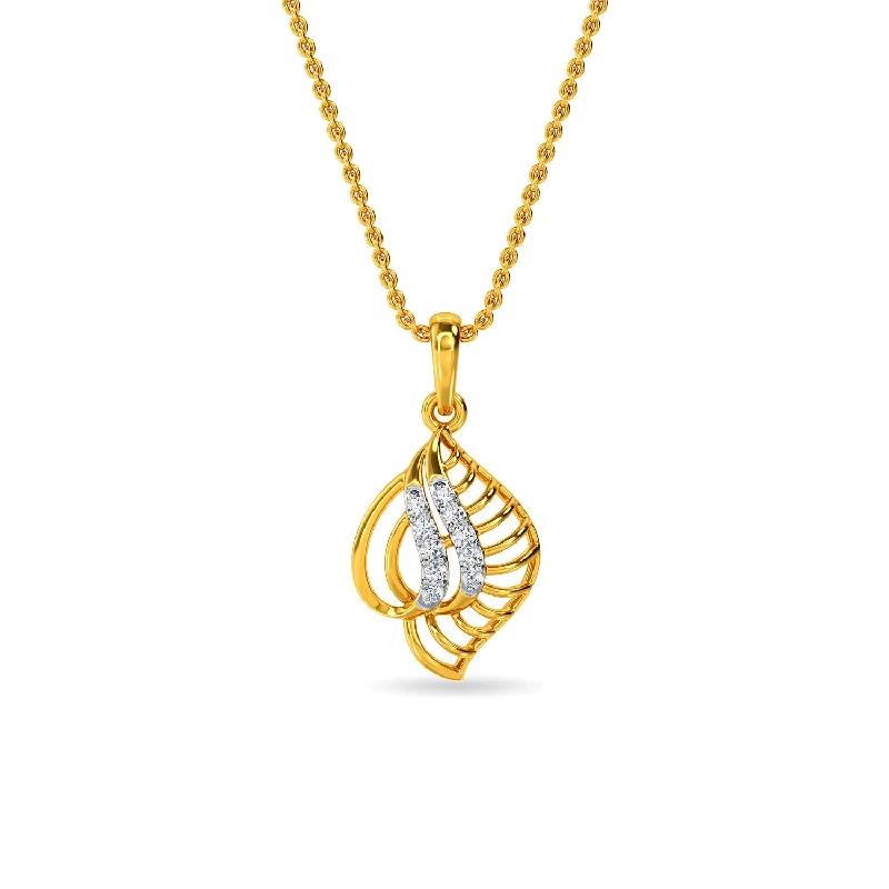 silver feather charm necklace Khloe Pendant