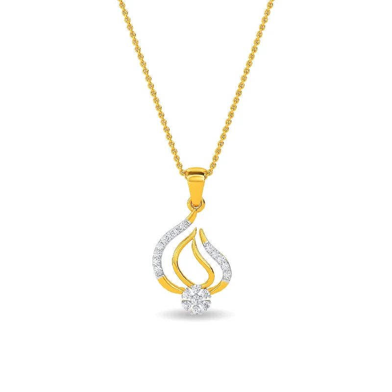 unique square diamond ring Lizzie Pendant