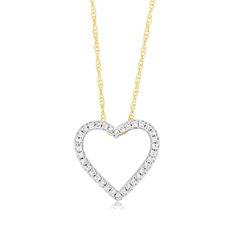 wedding band with diamonds Luminesce Lab Grown 1/10 Carat Diamond Heart Pendant in 9ct Yellow Gold wedding band with diamonds Luminesce Lab Grown 1/10 Carat Diamond Heart Pendant in 9ct Yellow Gold