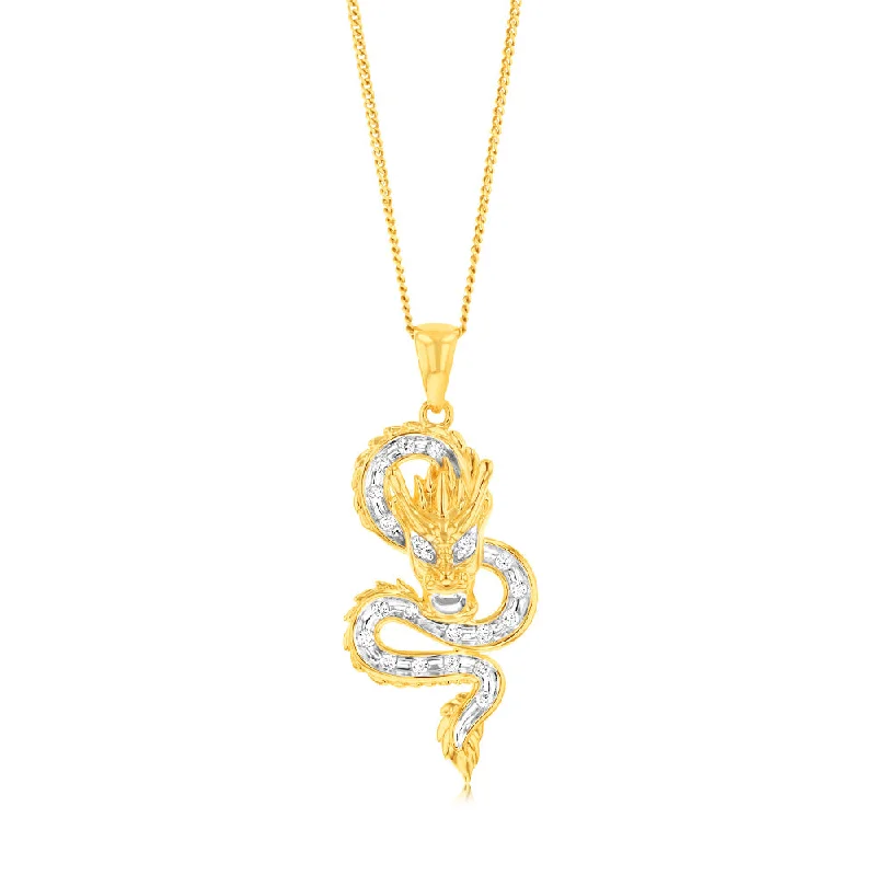 vintage diamond brooch Luminesce Lab Grown 1/10 Carat Dragon Diamond Pendant in 9ct Yellow Gold vintage diamond brooch Luminesce Lab Grown 1/10 Carat Dragon Diamond Pendant in 9ct Yellow Gold