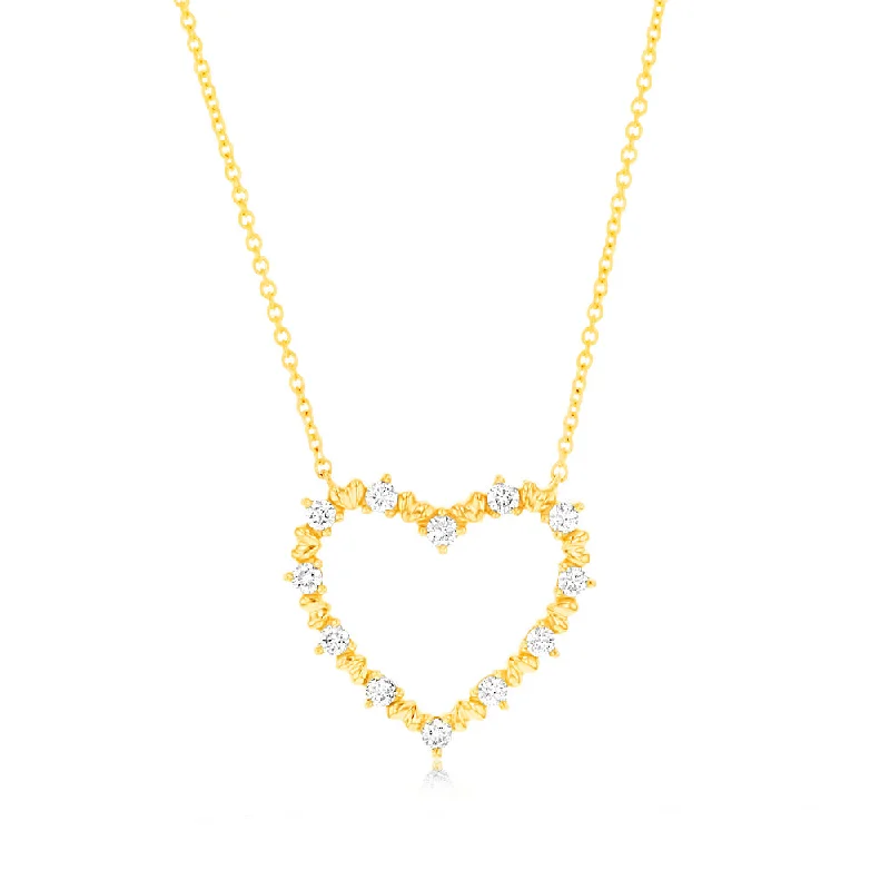 eternity ring for anniversary Luminesce Lab Grown 1/6 Carat Diamond Heart Pendant on 9ct Yellow Gold Chain eternity ring for anniversary Luminesce Lab Grown 1/6 Carat Diamond Heart Pendant on 9ct Yellow Gold Chain