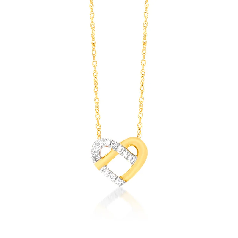 luxury diamond anniversary band Luminesce Lab Grown Diamond Heart Pendant in 9ct Yellow Gold with Chain luxury diamond anniversary band Luminesce Lab Grown Diamond Heart Pendant in 9ct Yellow Gold with Chain
