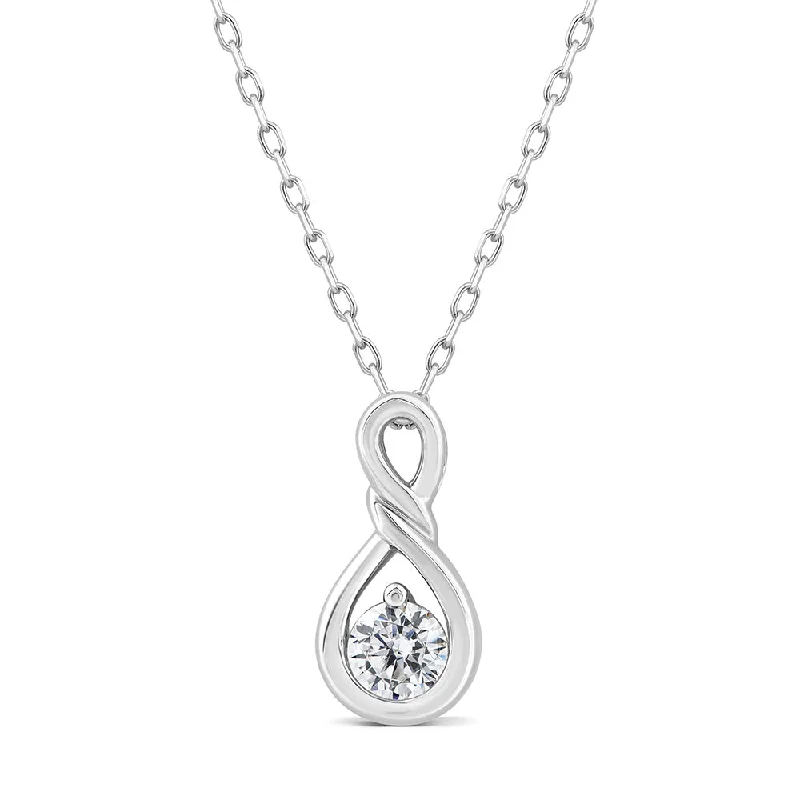 classic pearl choker necklace Luminesce Lab Grown Infinity Diamond Pendant With 10ct White Gold classic pearl choker necklace Luminesce Lab Grown Infinity Diamond Pendant With 10ct White Gold