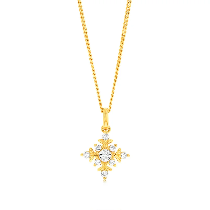 diamond halo engagement ring Luminesce Lab Grown Snowflake 1/10 Carat Diamond Pendant in 9ct Yellow Gold diamond halo engagement ring Luminesce Lab Grown Snowflake 1/10 Carat Diamond Pendant in 9ct Yellow Gold